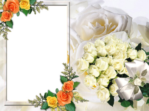 Романтическая рамка для фотографий - Букет прекрасных роз!